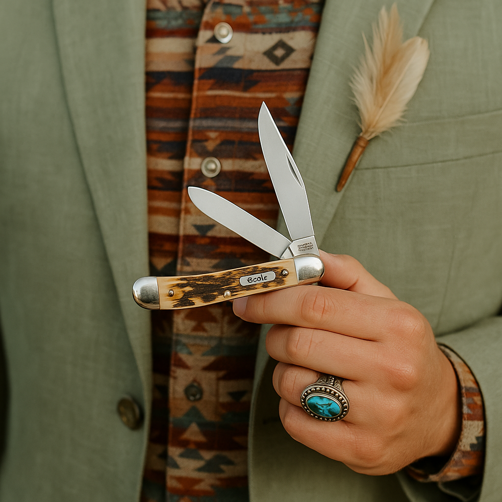 Engraved Pocket Knife with Personalized Wooden Gift Box – Heirloom Gift Set