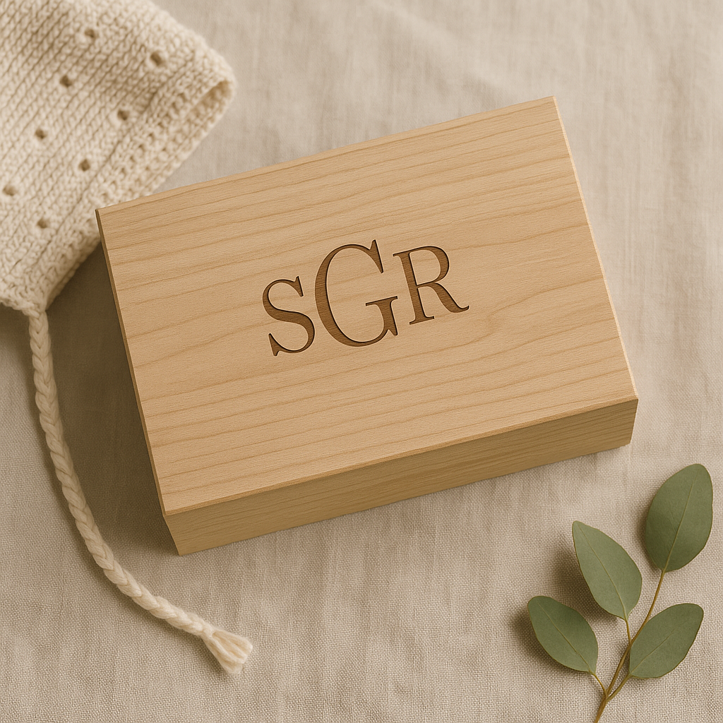 Engraved Wooden Baby Keepsake Box