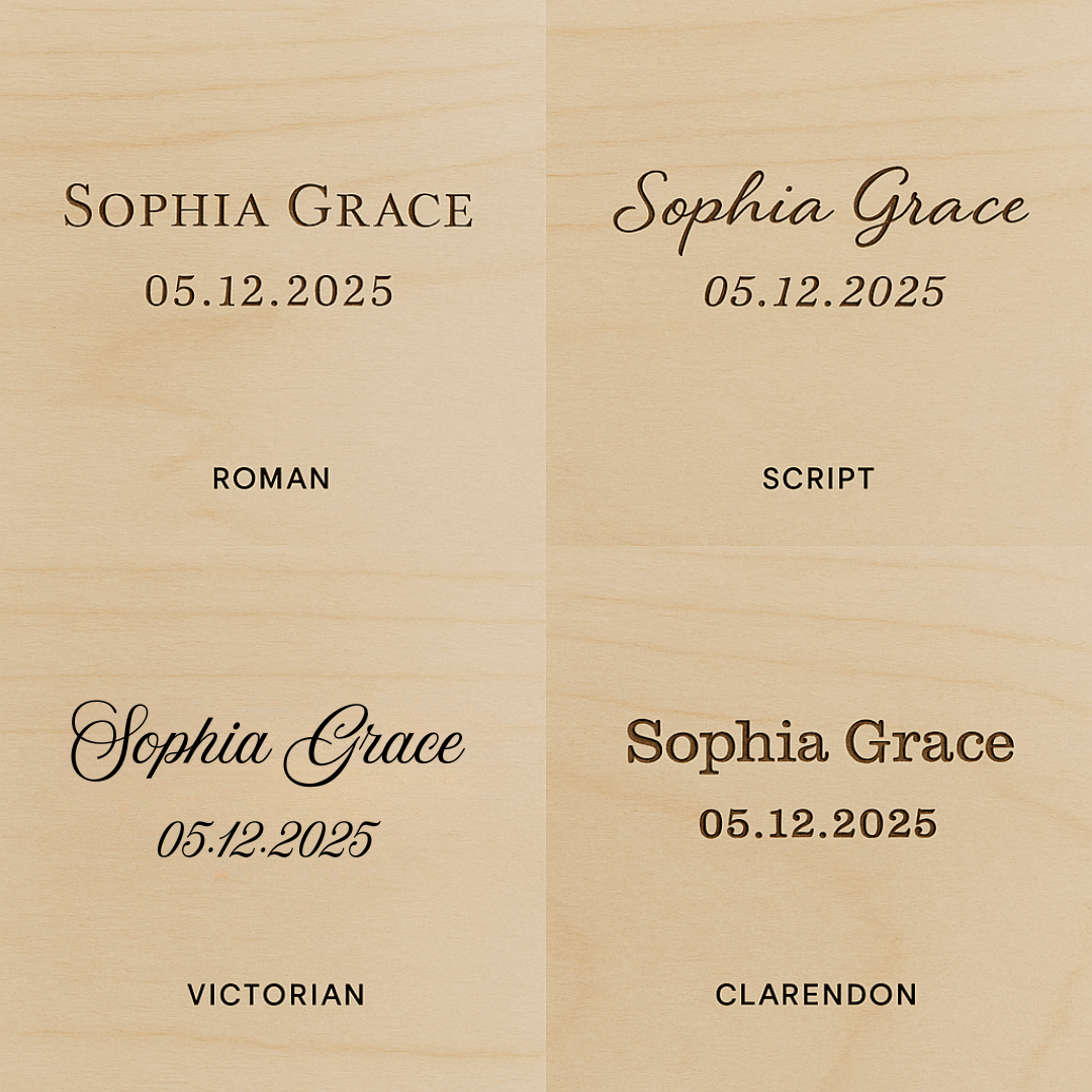 Engraved Wooden Baby Keepsake Box