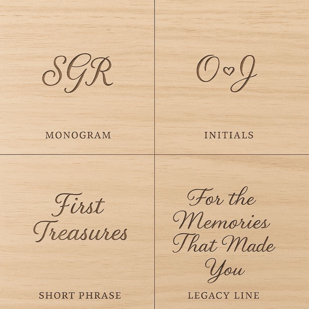 Engraved Wooden Wedding Vows & Ring Keepsake Box