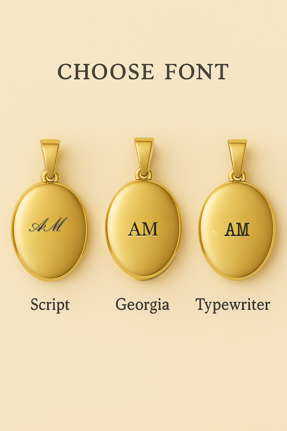 Engraved Oval Locket
