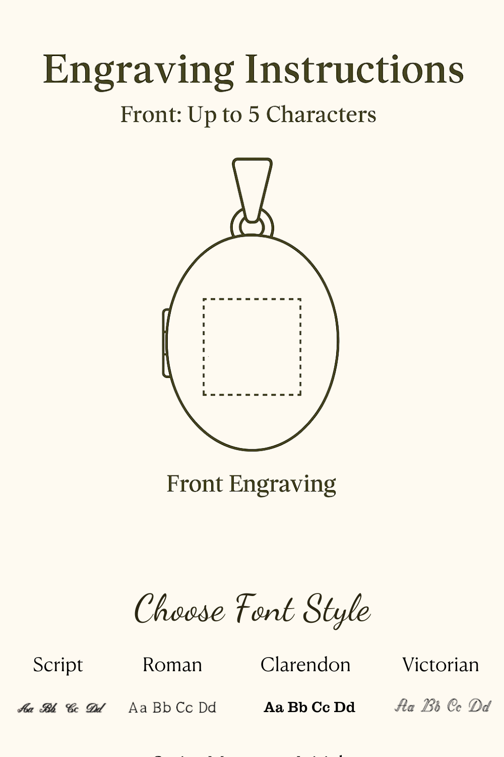 Engraved Oval Locket