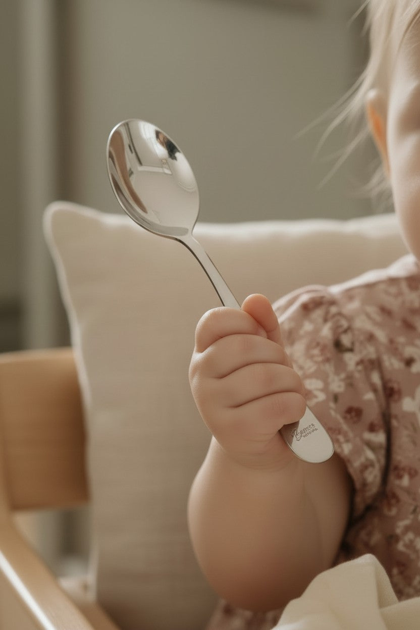 Engraved Silver Baby Spoon