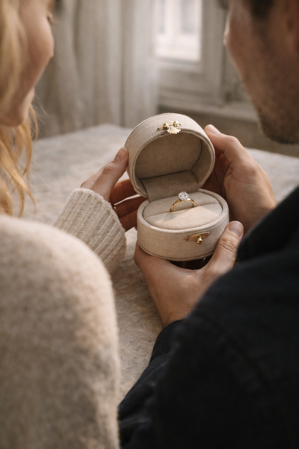 Proposal Engagement Ring Box Jewelry Box