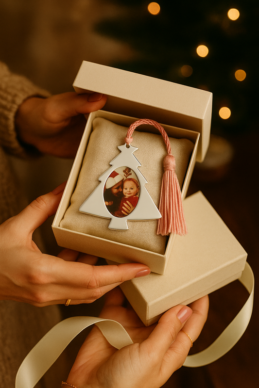 Luxury Sterling Silver Photo Ornament