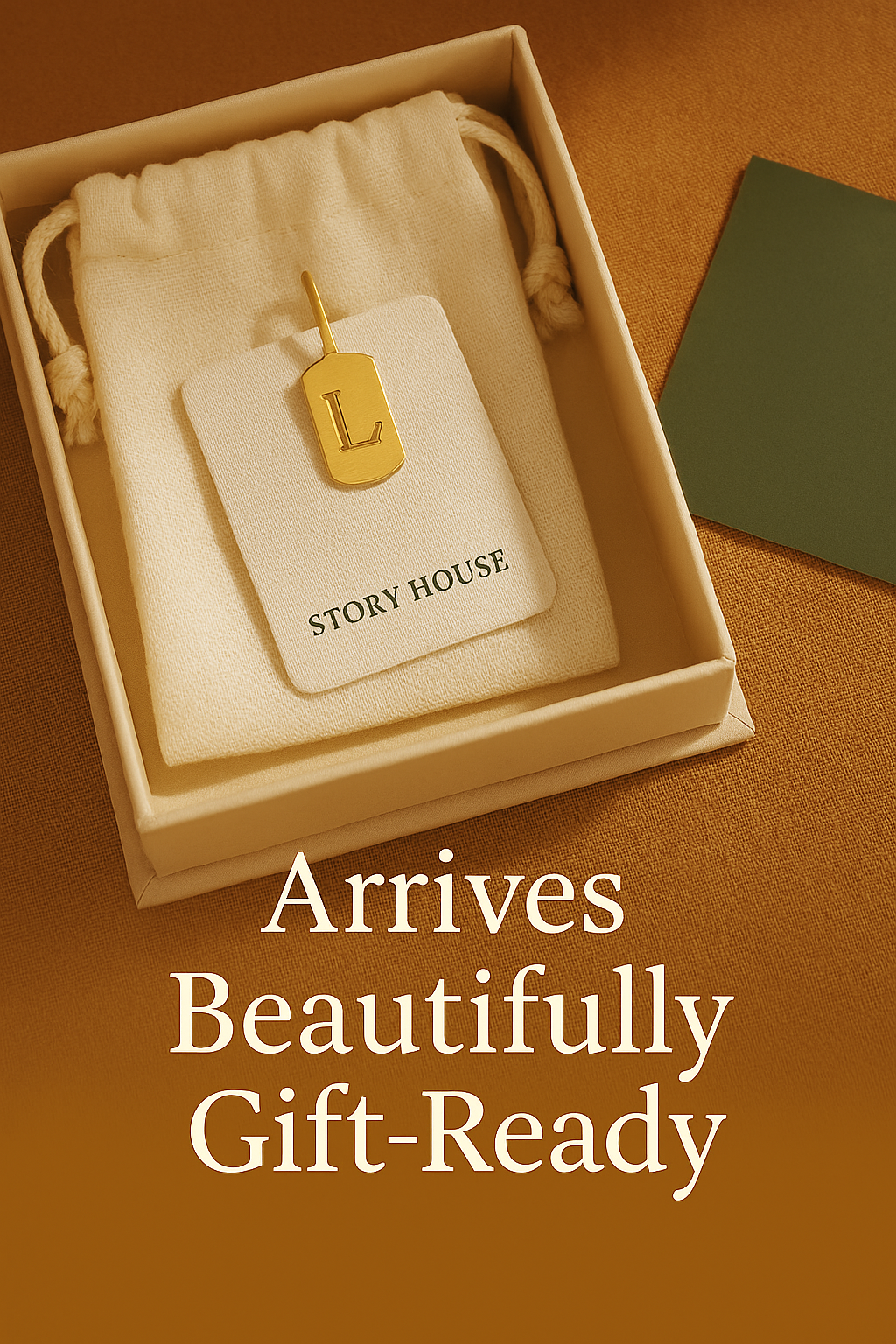 Dog Tag Initial Charm Necklace