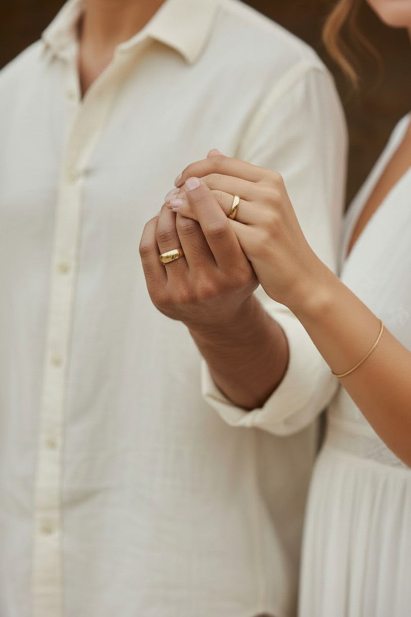 14K gold wedding band