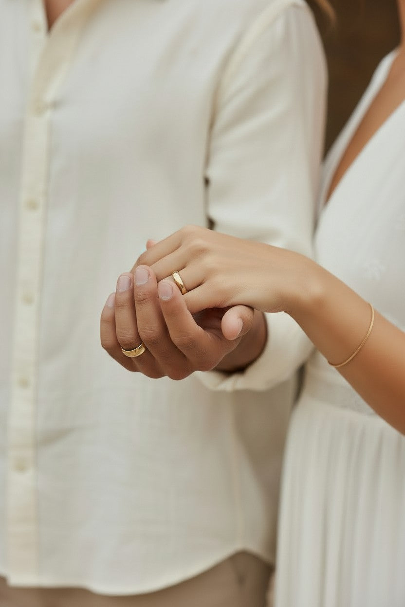 14K gold wedding band
