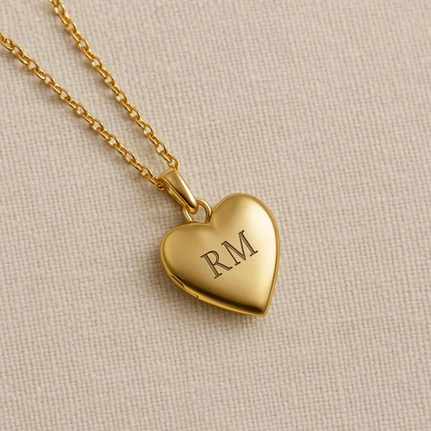 Personalized 14k Gold Heart Locket
