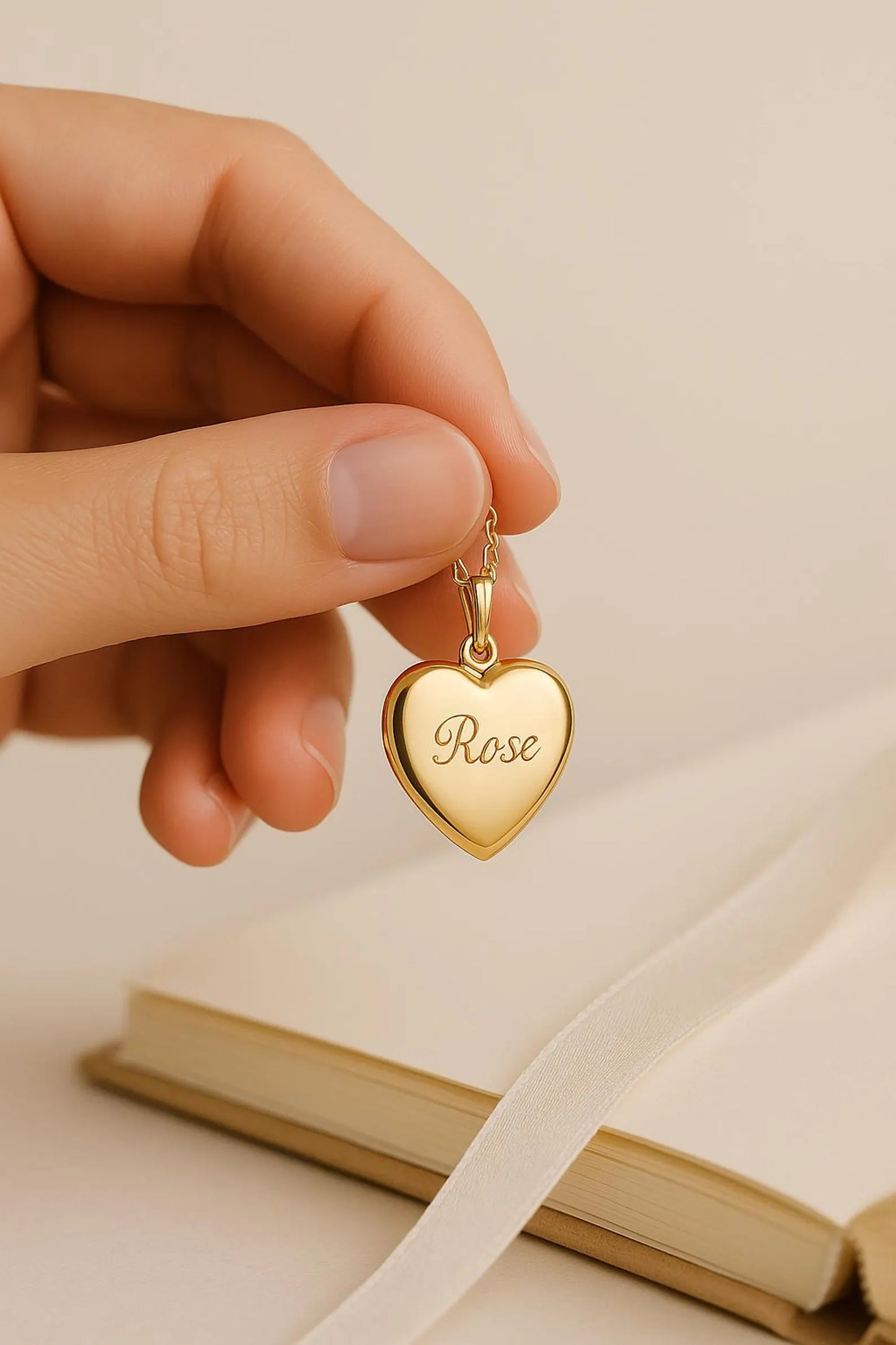 Personalized 14k Gold Heart Locket