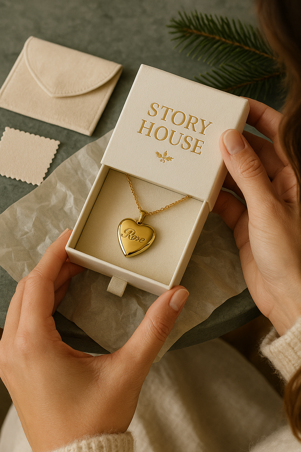 Personalized 14k Gold Heart Locket